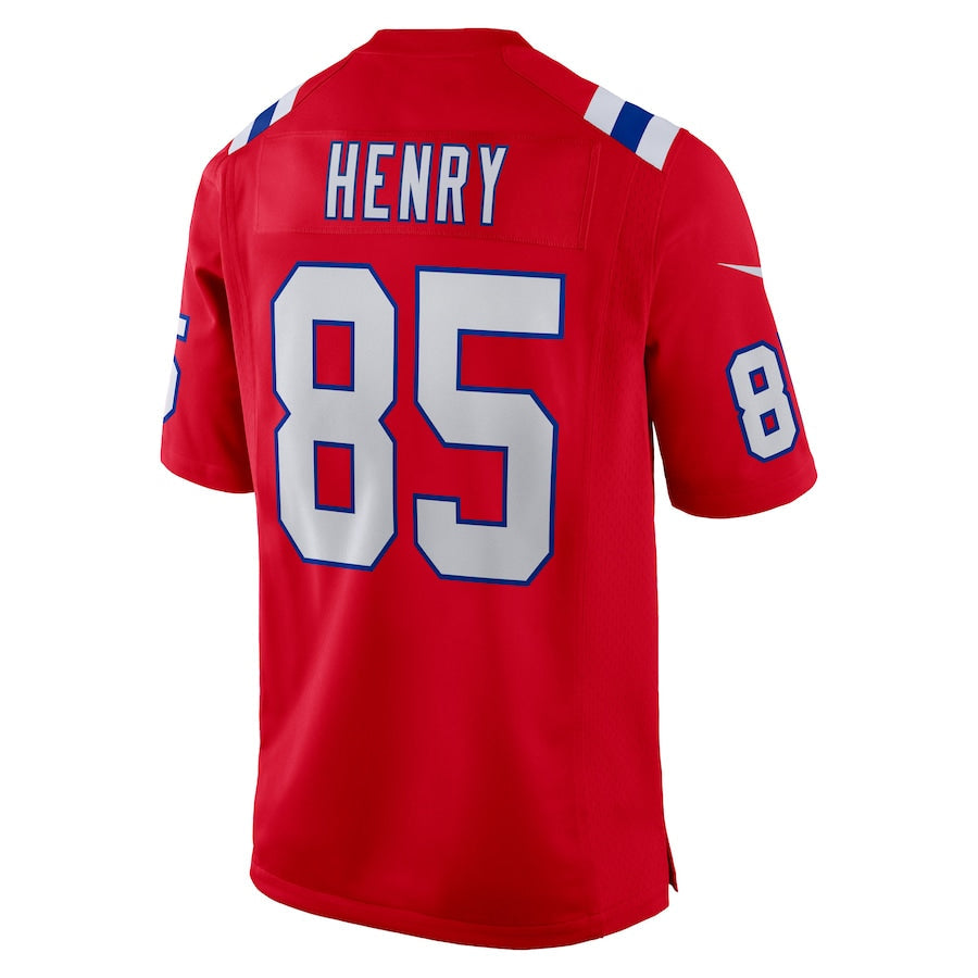 Friene NE.Patriots #85 Hunter Henry Player Navy Red Home Game Stitched Jerseys