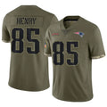 Friene NE.Patriots #85 Hunter Henry Player Olive Salute To Service Limited Stitched Jerseys