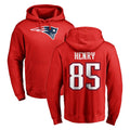 Friene NE.Patriots #85 Hunter Henry Player Red LOGO Pullover Hoodies Home Game Stitched Jerseys