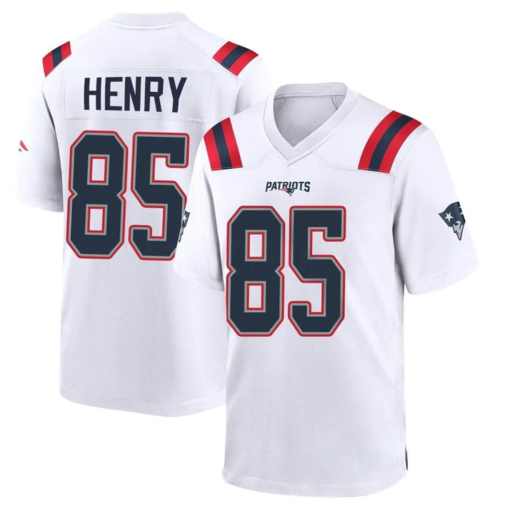 Friene NE.Patriots #85 Hunter Henry Player White Home Game Stitched Jerseys