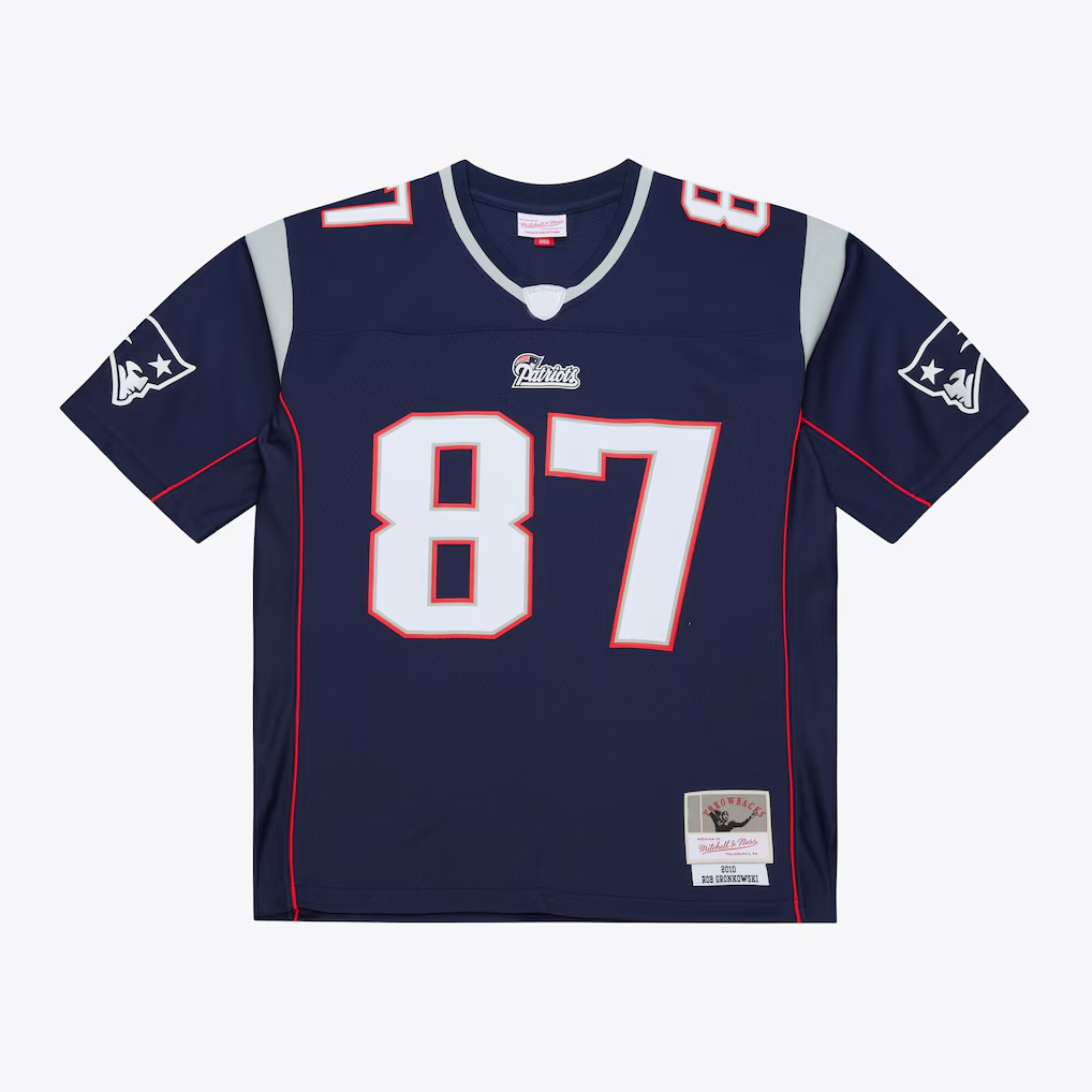 Friene NE.Patriots #87 Rob Gronkowski Mitchell & Ness Navy Retired Legacy Replica Player Stitched Jerseys