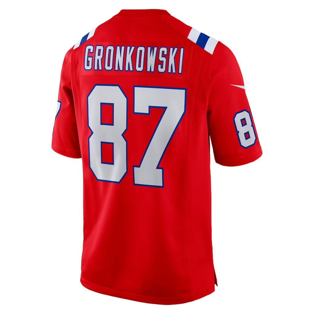 Friene NE.Patriots #87 Rob Gronkowski Red Alternate Retired Player Game Stitched Jerseys