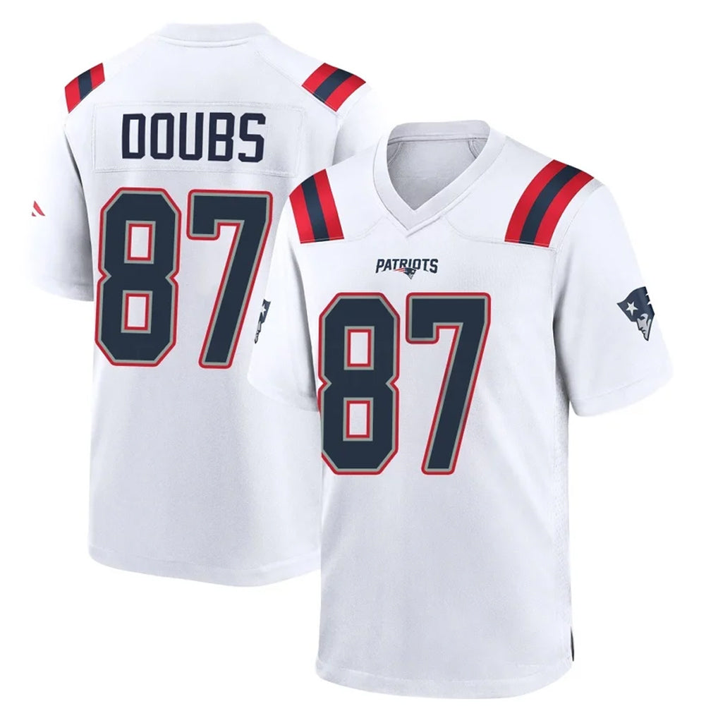 Friene NE.Patriots #87 Romeo Doubs Player White Home Game Stitched Jerseys