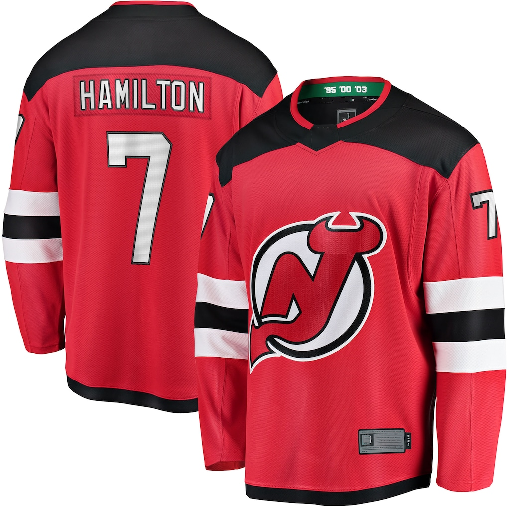 Friene NJ.Devils #7 Dougie Hamilton Red Breakaway Player Jerseys