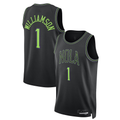 Friene NO.Pelicans #1 Zion Williamson Black 202526 Swingman Stitched Jerseys- City Edition