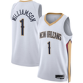 Friene NO.Pelicans #1 Zion Williamson White Swingman Stitched Jerseys- Association Edition