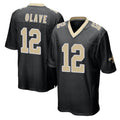Friene NO.Saints #12 Chris Olave Player Black Home Game Stitched Jerseys