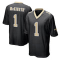 Friene NO.Saints #1 Kool-Aid McKinstry Player Black Home Game Stitched Jerseys