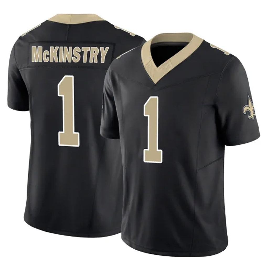 Friene NO.Saints #1 Kool-Aid McKinstry Player Black Limited Vapor F.U.S.E. Home Game Stitched Jerseys