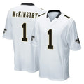 Friene NO.Saints #1 Kool-Aid McKinstry Player White Home Game Stitched Jerseys