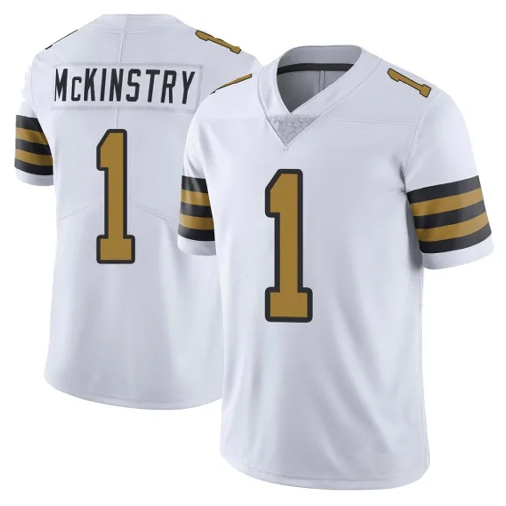 Friene NO.Saints #1 Kool-Aid McKinstry Player White Limited Color Rush Home Game Stitched Jerseys