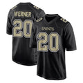 Friene NO.Saints #20 Pete Werner Player Black Carbon Fashion Home Game Stitched Jerseys