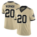 Friene NO.Saints #20 Pete Werner Player Gold Limited Vapor F.U.S.E. Home Game Stitched Jerseys
