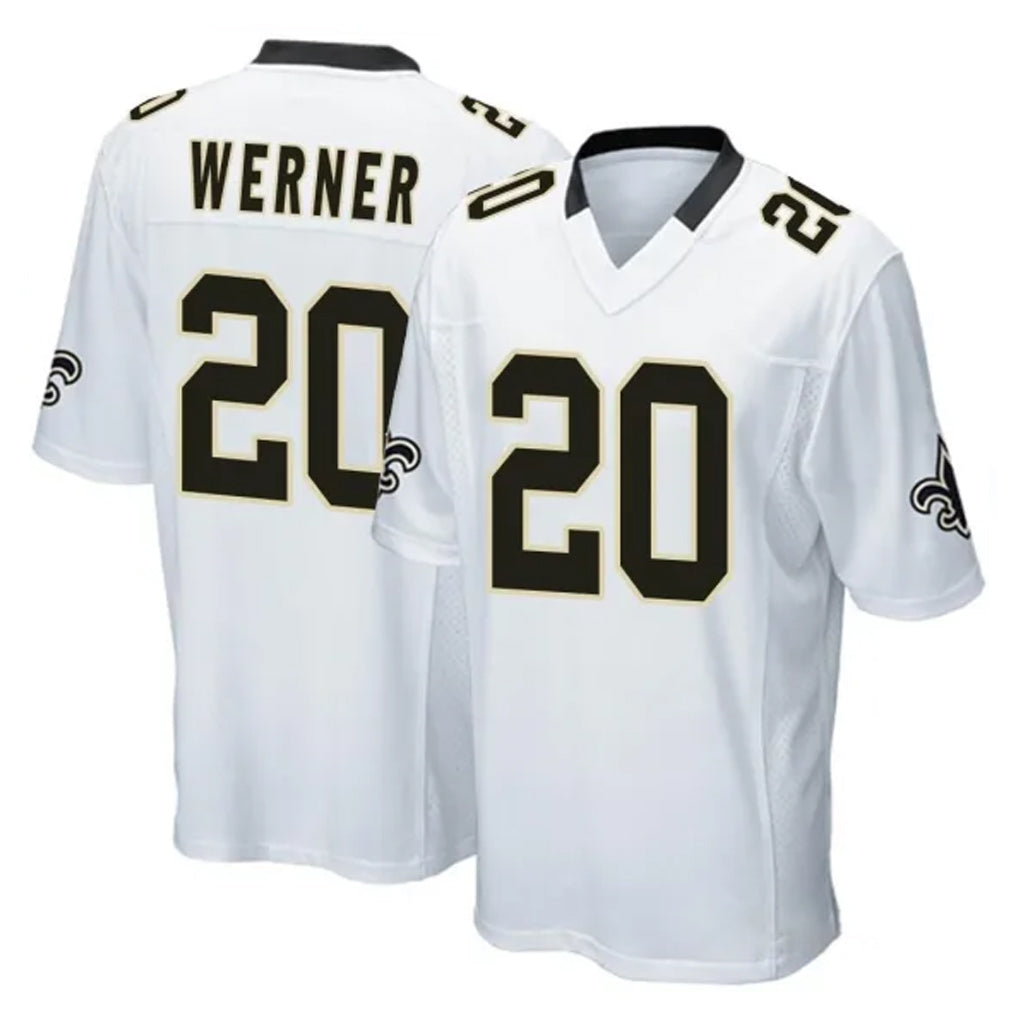 Friene NO.Saints #20 Pete Werner Player White Home Game Stitched Jerseys