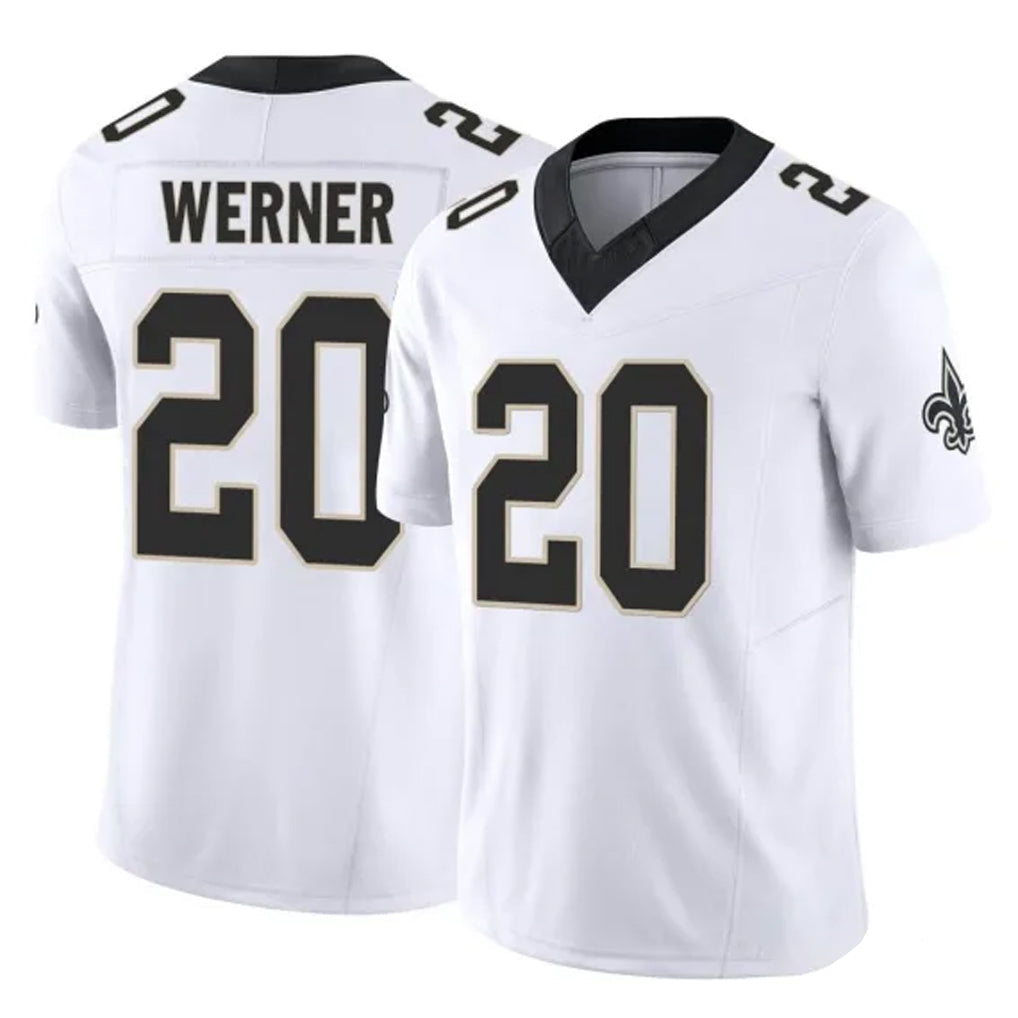 Friene NO.Saints #20 Pete Werner Player White Limited Vapor F.U.S.E. Home Game Stitched Jerseys