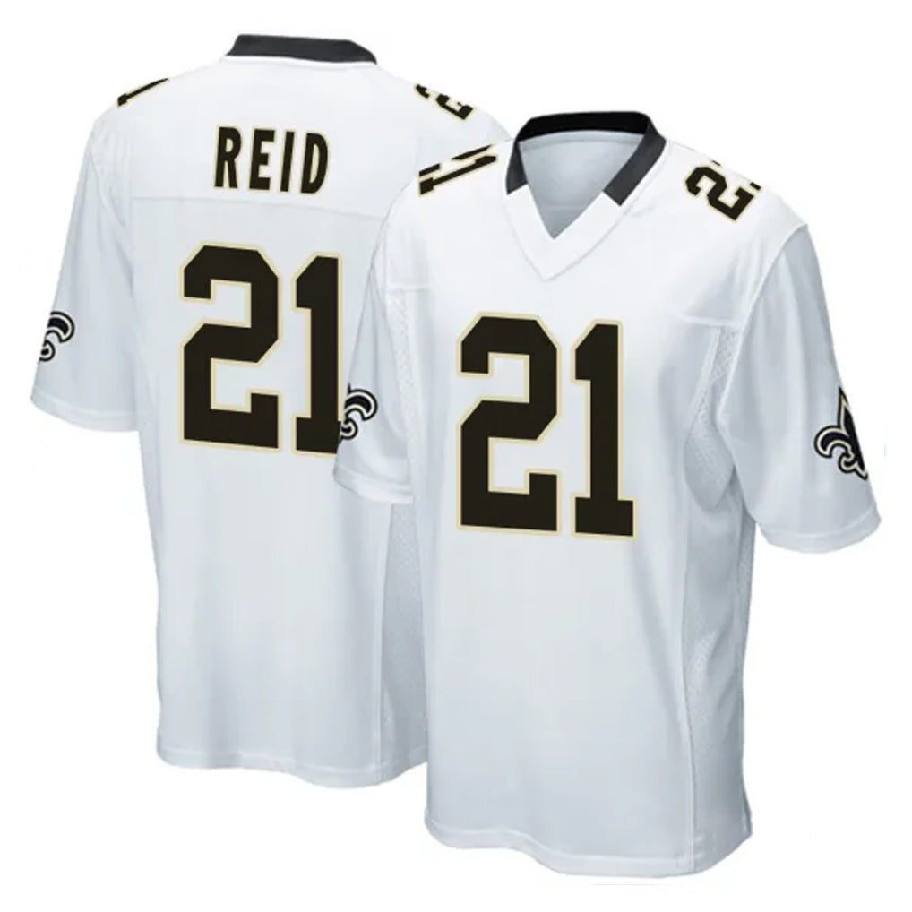 Friene NO.Saints #21 Justin Reid Player White Home Game Stitched Jerseys