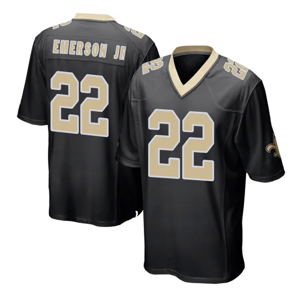 Friene NO.Saints #22 Martin Emerson Jr. Player Black Home Game Stitched Jerseys