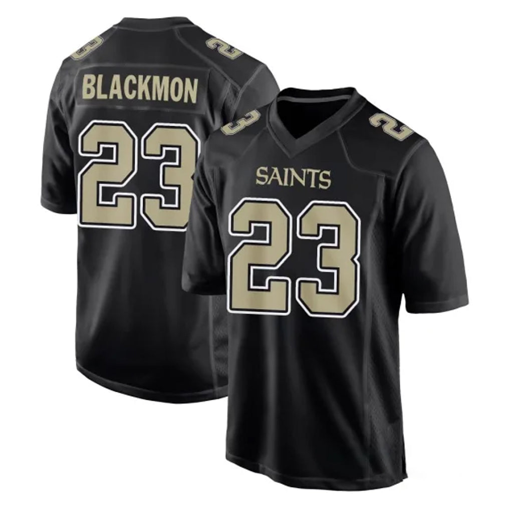 Friene NO.Saints #23 Julian Blackmon Player Black Carbon Fashion Home Game Stitched Jerseys