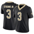 Friene NO.Saints #3 Travis Etienne Jr. Player Black Limited Vapor F.U.S.E. Home Game Stitched Jerseys