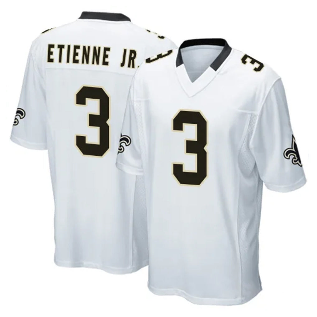 Friene NO.Saints #3 Travis Etienne Jr. Player White Home Game Stitched Jerseys