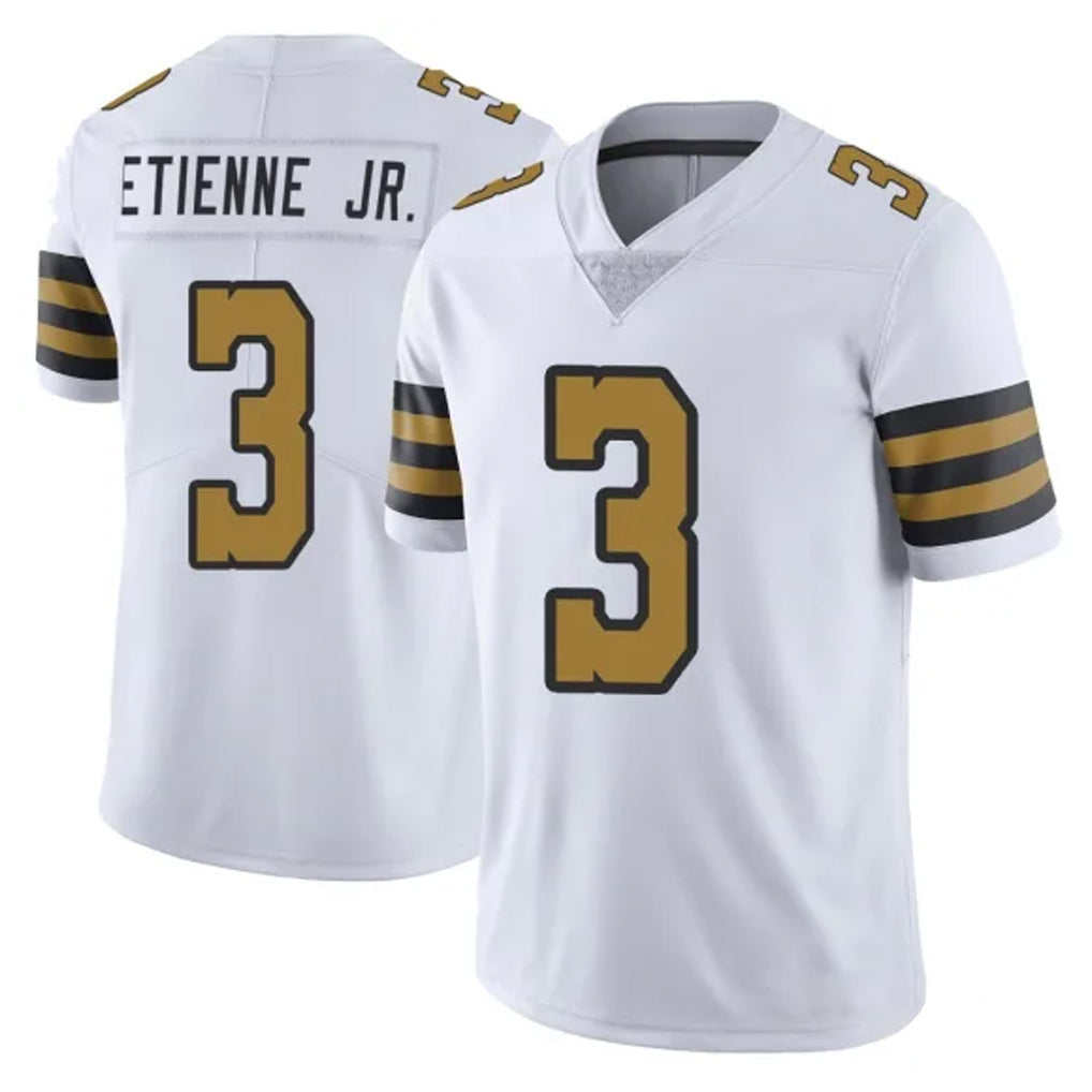 Friene NO.Saints #3 Travis Etienne Jr. Player White Limited Color Rush Home Game Stitched Jerseys