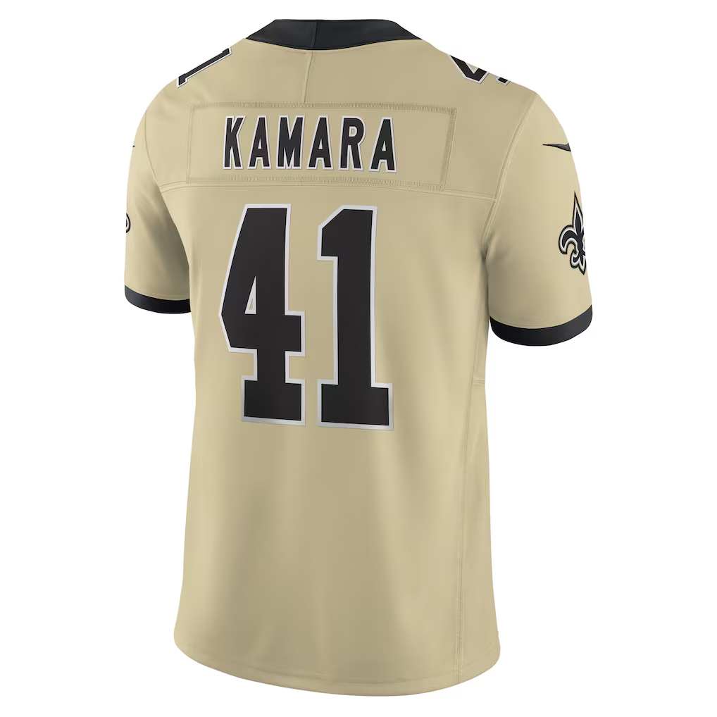 Friene NO.Saints #41 Alvin Kamara Gold Alternate Gameday Golds Alternate Vapor F.U.S.E. Limited Stitched Jerseys