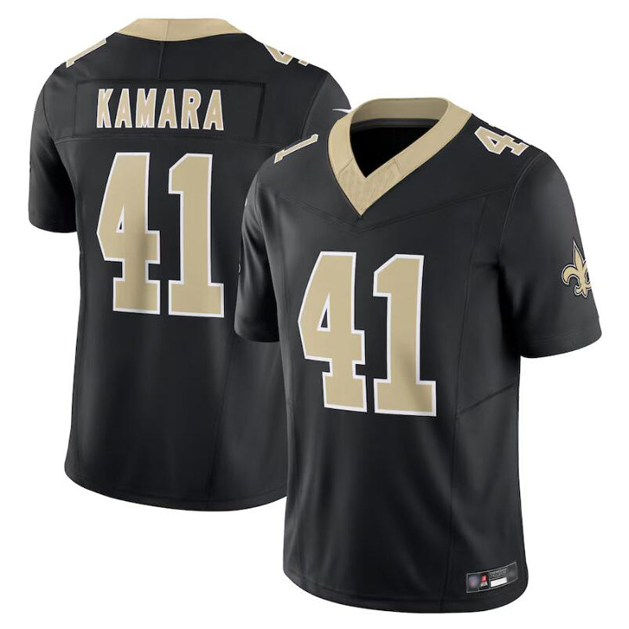 Friene NO.Saints #41 Alvin Kamara Player Black Black Vapor F.U.S.E. Limited Stitched Jerseys
