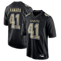 Friene NO.Saints #41 Alvin Kamara Player Carbon Black Fashion Game Stitched Jerseys