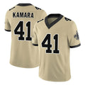 Friene NO.Saints #41 Alvin Kamara Player Gold Limited Vapor F.U.S.E. Home Game Stitched Jerseys