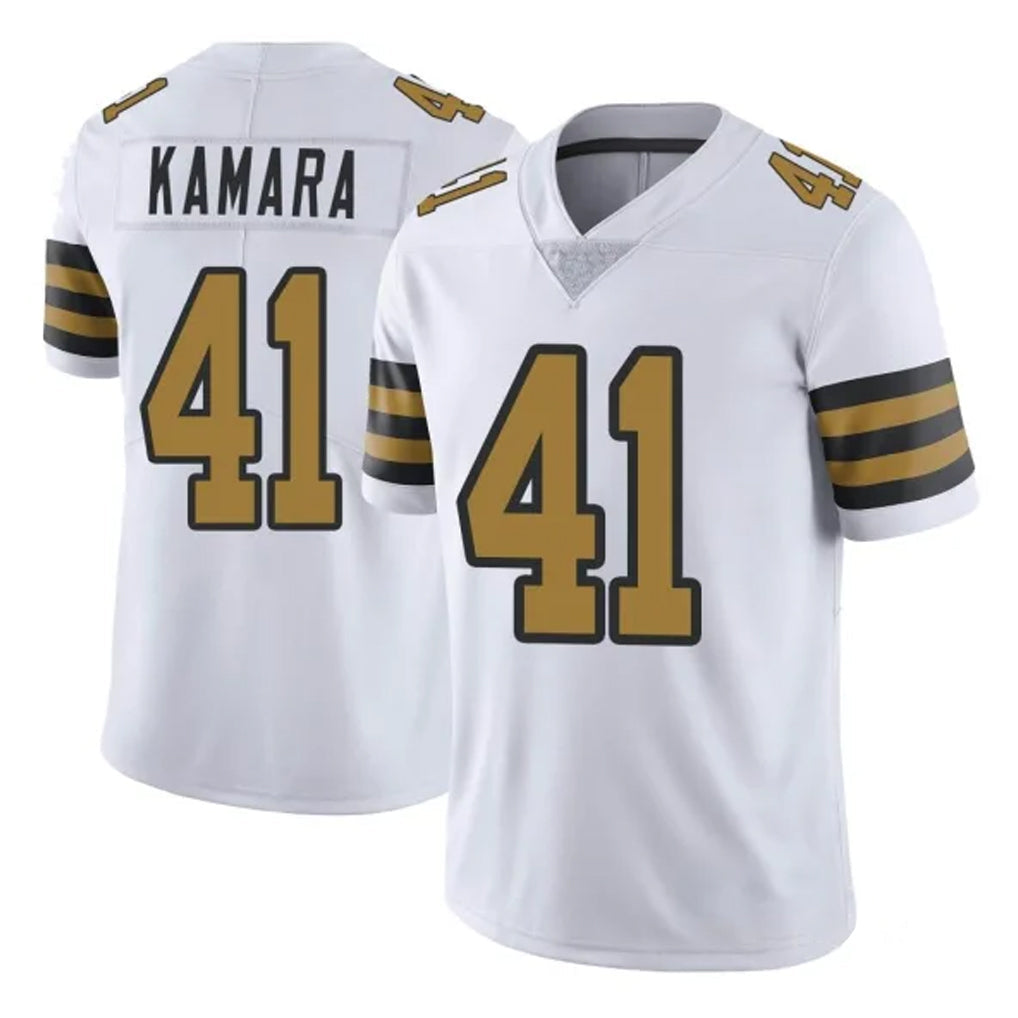 Friene NO.Saints #41 Alvin Kamara Player White Limited Color Rush Home Game Stitched Jerseys