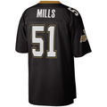 Friene NO.Saints #51 Sam Mills Mitchell & Ness Black Legacy Replica Puhic Stitched Jerseys