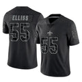 Friene NO.Saints #55 Kaden Elliss Player Black Limited Reflective Home Game Stitched Jerseys