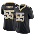 Friene NO.Saints #55 Kaden Elliss Player Black Limited Vapor F.U.S.E. Home Game Stitched Jerseys