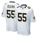 Friene NO.Saints #55 Kaden Elliss Player White Home Game Stitched Jerseys