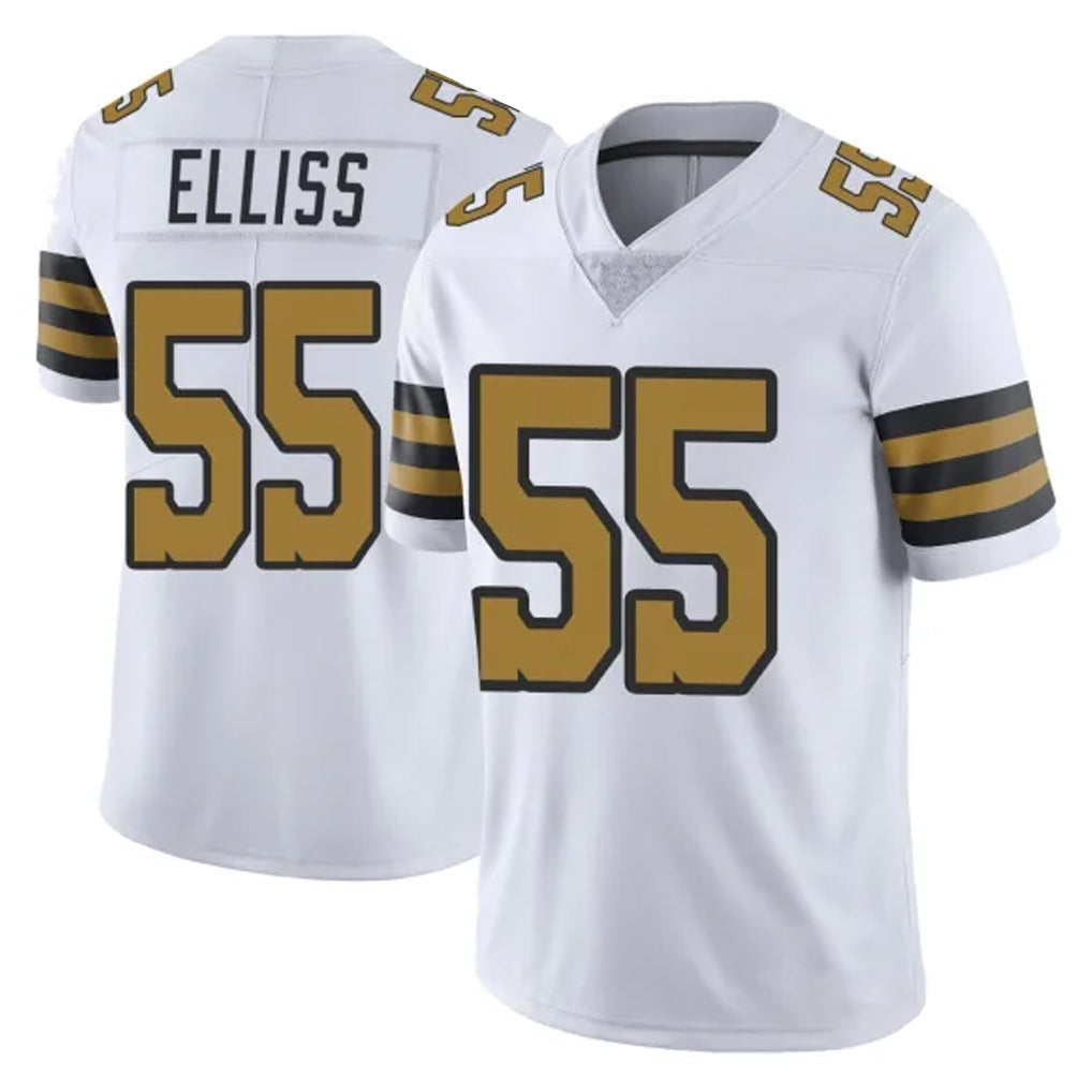 Friene NO.Saints #55 Kaden Elliss Player White Limited Color Rush Home Game Stitched Jerseys