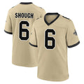Friene NO.Saints #6 Tyler Shough Player Gold Home Game Stitched Jerseys