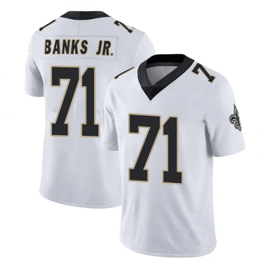 Friene NO.Saints #71 Kelvin Banks Jr. Player White Limited Vapor Untouchable Home Game Stitched Jerseys