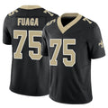 Friene NO.Saints #75 Taliese Fuaga Player Black Limited Vapor F.U.S.E. Home Game Stitched Jerseys