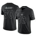Friene NO.Saints #78 Erik McCoy Player Black Limited Reflective Home Game Stitched Jerseys