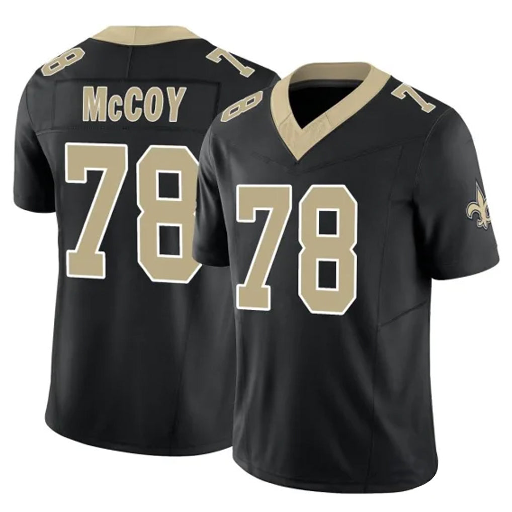 Friene NO.Saints #78 Erik McCoy Player Black Limited Vapor F.U.S.E. Home Game Stitched Jerseys