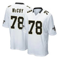 Friene NO.Saints #78 Erik McCoy Player White Home Game Stitched Jerseys