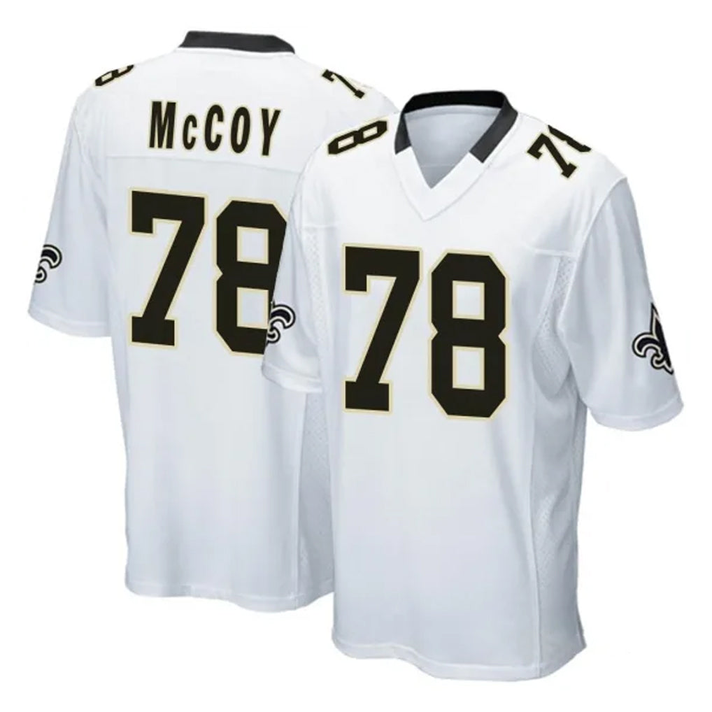 Friene NO.Saints #78 Erik McCoy Player White Home Game Stitched Jerseys