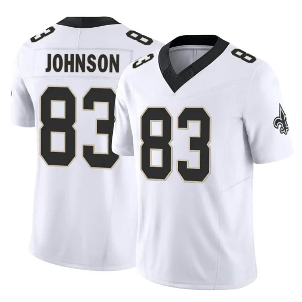 Friene NO.Saints #83 Juwan Johnson Player White Limited Vapor F.U.S.E. Home Game Stitched Jerseys