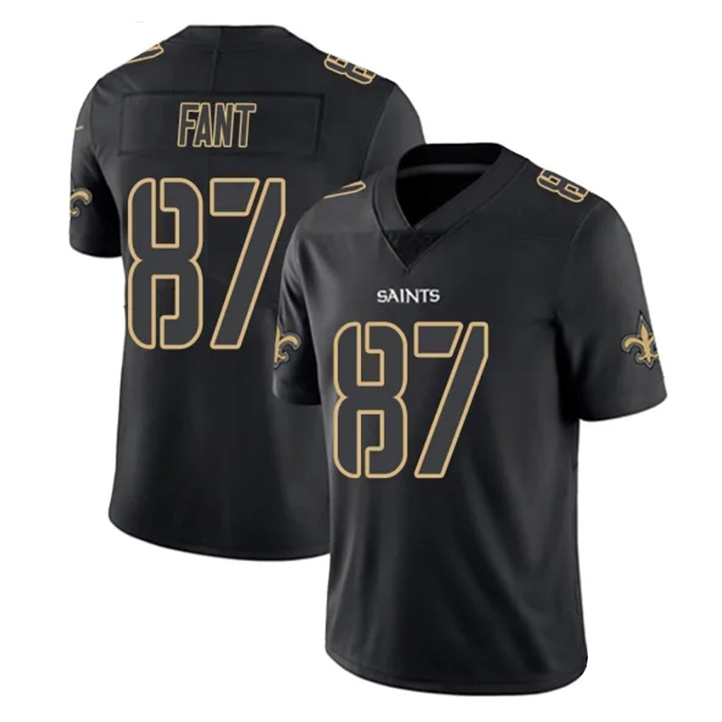 Friene NO.Saints #87 Noah Fant Player Black Impact Limited Home Game Stitched Jerseys