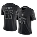 Friene NO.Saints #87 Noah Fant Player Black Limited Reflective Home Game Stitched Jerseys