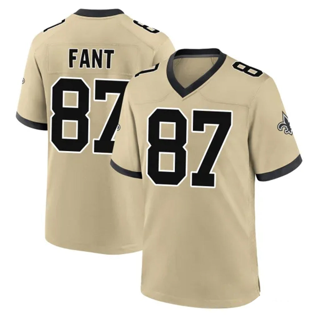 Friene NO.Saints #87 Noah Fant Player Gold Home Game Stitched Jerseys