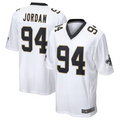 Friene NO.Saints #94 Cameron Jordan White Game Jersey Stitched American Stitched Jerseys