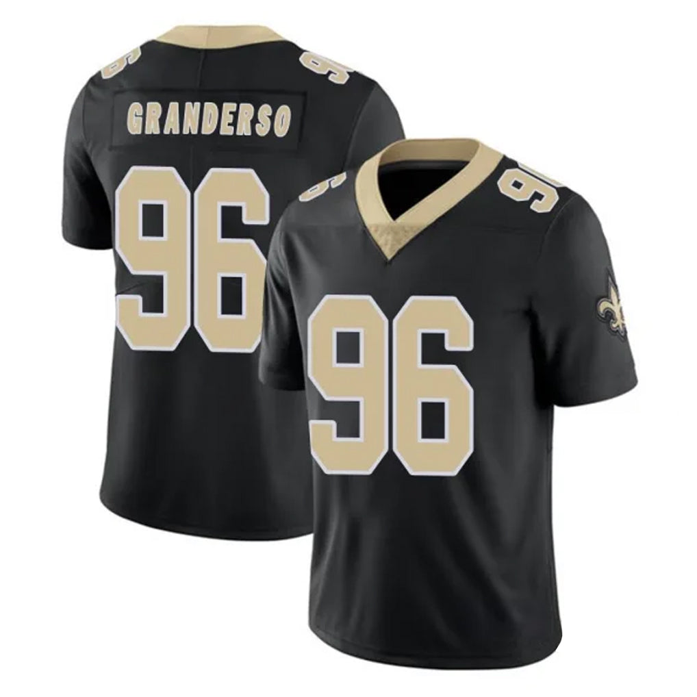 Friene NO.Saints #96 Carl Granderson Player Black Limited Vapor Untouchable Home Game Stitched Jerseys