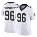 Friene NO.Saints #96 Carl Granderson Player White Limited Vapor F.U.S.E. Home Game Stitched Jerseys