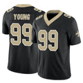 Friene NO.Saints #99 Chase Young Player Black Limited Vapor F.U.S.E. Home Game Stitched Jerseys